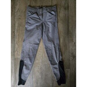 DOVER Women's Saddlery Pants Breeches Gray Black Size 24